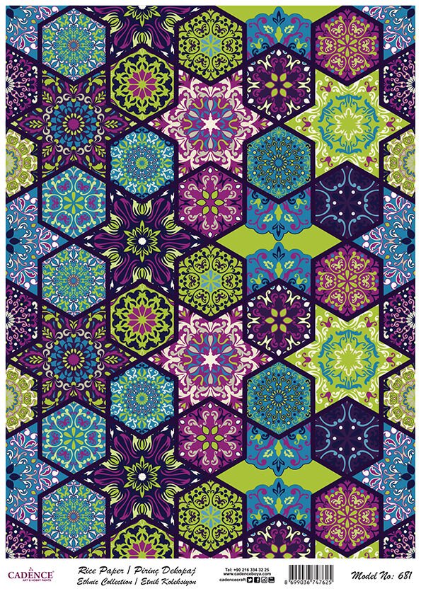 Cadence Pirinç Kağıt Model 681 30X42