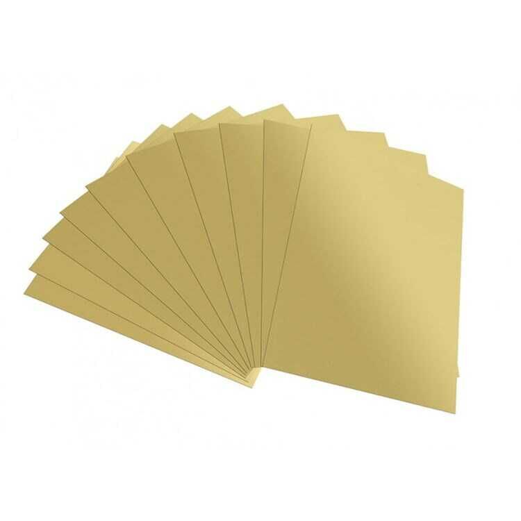 Lino Aynalı Metalik Karton Sarı 50x70 Cm    