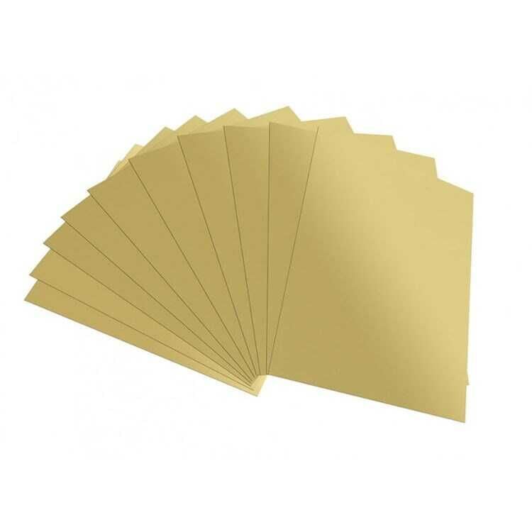 Lino Aynalı Metalik Karton Sarı 50x70 Cm    