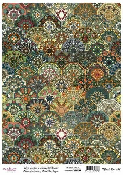 Cadence Pirinç Kağıt Etnik Seri Model 686 30x42