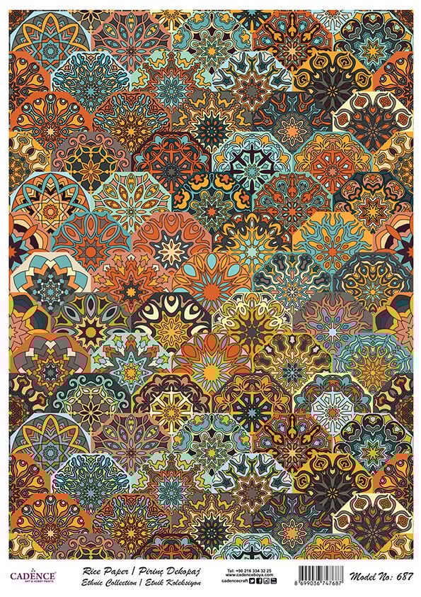 Cadence Pirinç Kağıt Model 687 30X42