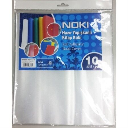 Noki Hazır Yapışkanlı Kitap Kabı 10 Lu Şeffaf