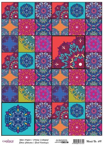 Cadence Pirinç Kağıt Etnik Seri Model 691 30x42