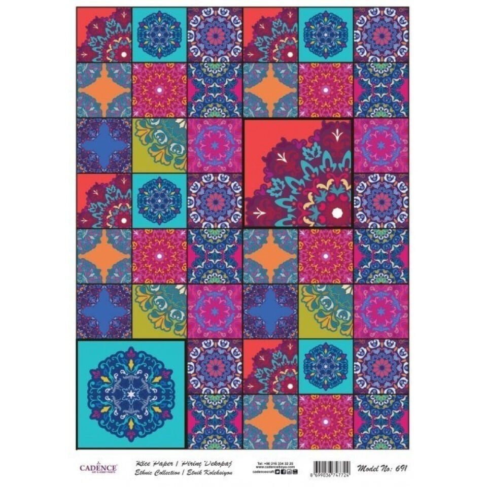 Cadence Pirinç Kağıt Etnik Seri Model 691 30x42