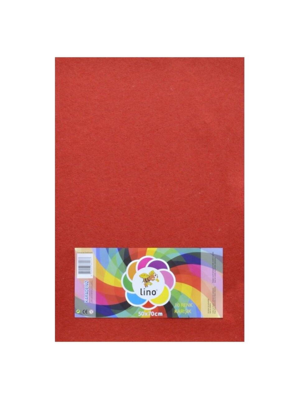 Lino Keçe 50x70 Kırmızı