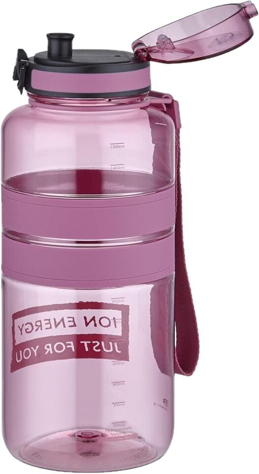 Uzspace 1500 Ml Tritan Matara Plum Red