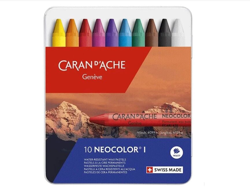Caran dAche Neocolor I 10 Renk Wax Pastel Boya