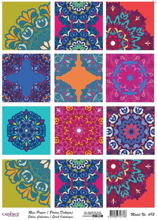 Cadence Pirinç Kağıt Etnik Seri Model 693 30x42