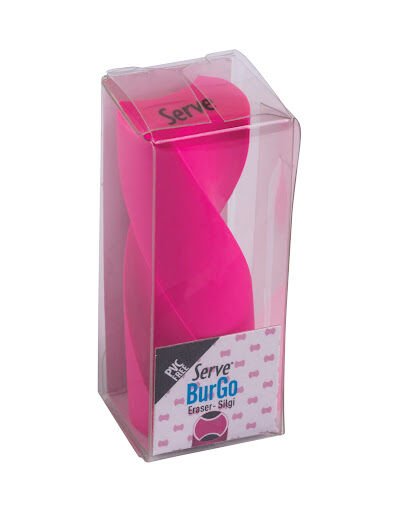 Serve Burgo Silgi Model 1 Fosforlu Pembe Tekli Pet