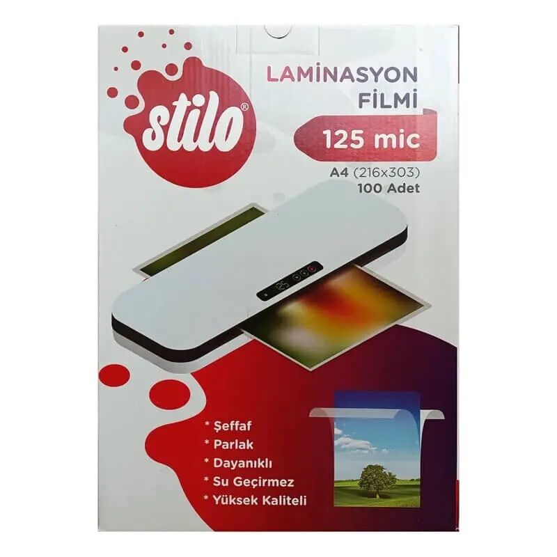 Stilo Laminasyon A4 125 Micron