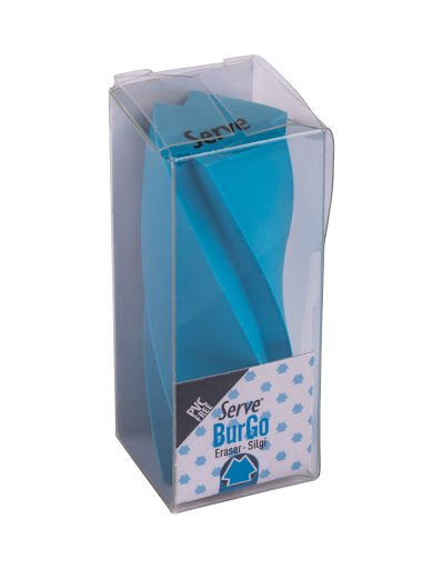 Serve Burgo Silgi Model 4 Fosforlu Mavi Tekli Pet