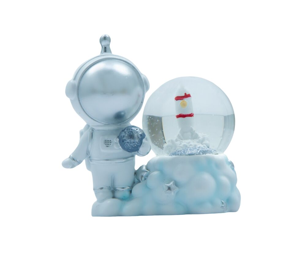 Taros Ara Boy Astronot Biblo Işıklı Kar Küresi