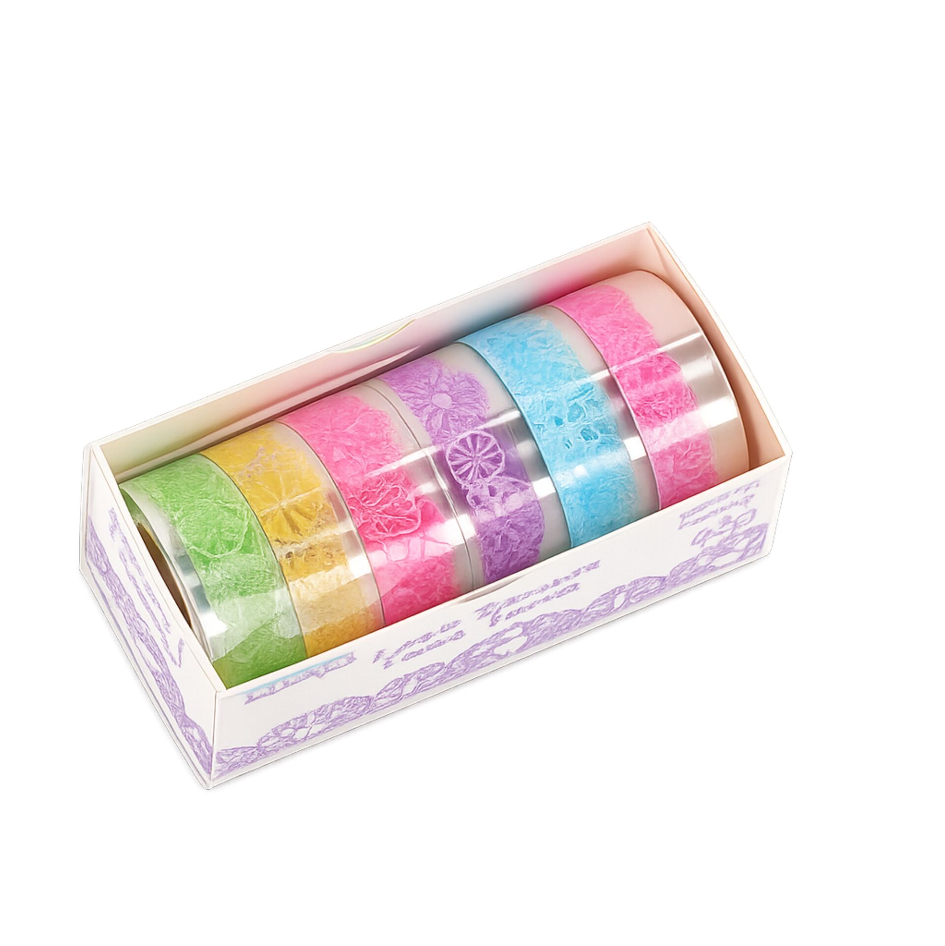 Gıpta Renkli Bant Lace Tape 1,5 Mm x 2 Mm 6 Lı