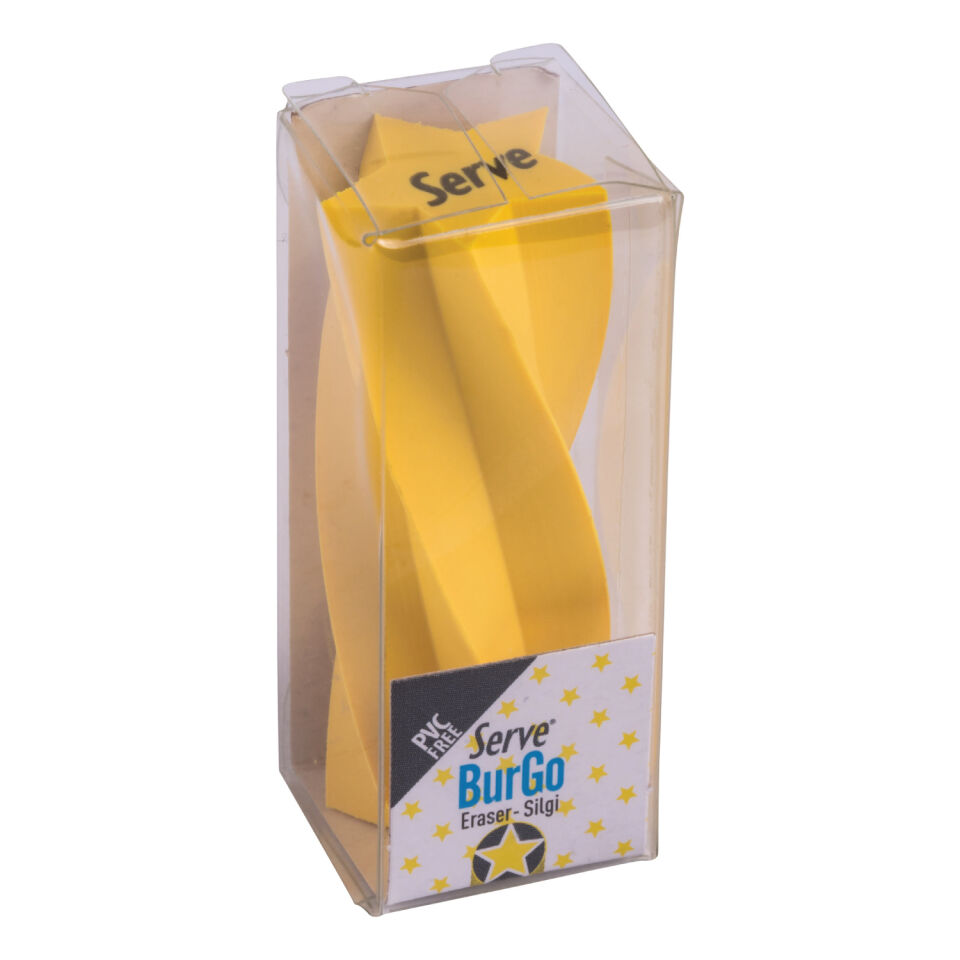 Serve Burgo Silgi Model 5 Fosforlu Sarı Tekli Pet