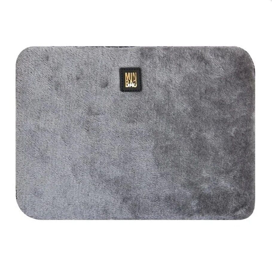 Minbag Plush Laptop Kılıfı 13 İnch Gri