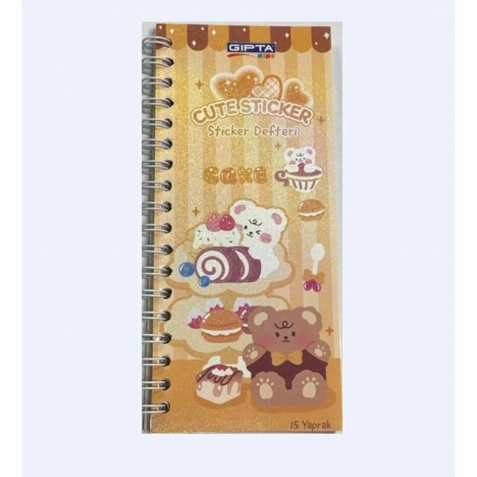 Gıpta Sticker Cute Sticker Defteri 7,3 Cm x 2 Cm 15 Yaprak