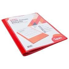 Noki Sunum Dosyası Cepli 10 Yaprak Kırmızı