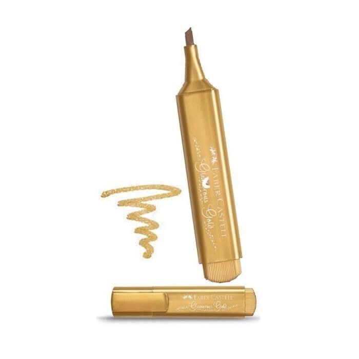Faber-Castell Fosforlu Kalem 46 Metalik Altın