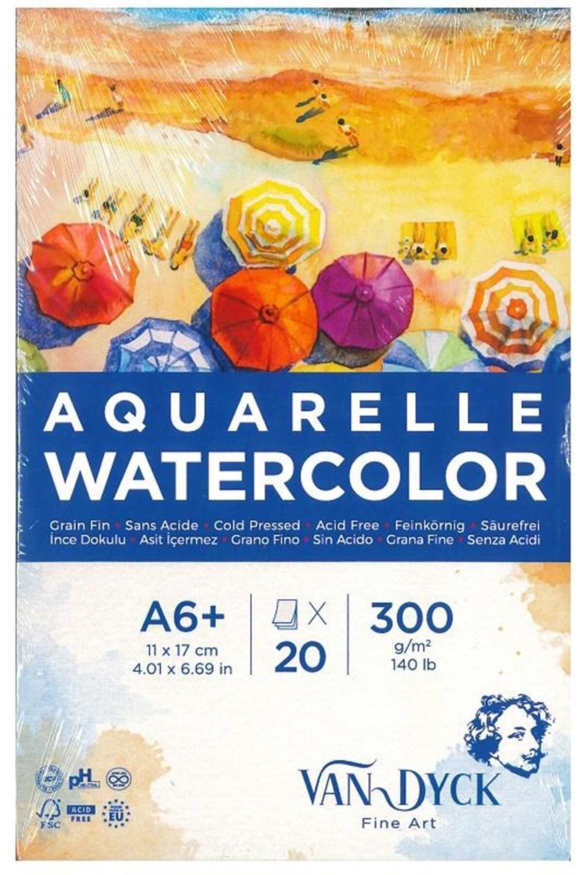 Van Dyck Suluboya Blok 11X17 Cm A 300 Gr 20 Yaprak