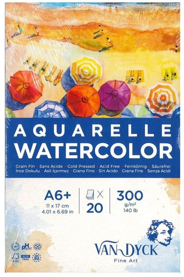 Van Dyck Suluboya Blok 11X17 Cm A 300 Gr 20 Yaprak