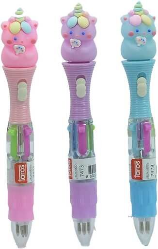 Taros Unick Color Unicorn Işıklı Kısa Çoklu Tükenmez Kalem