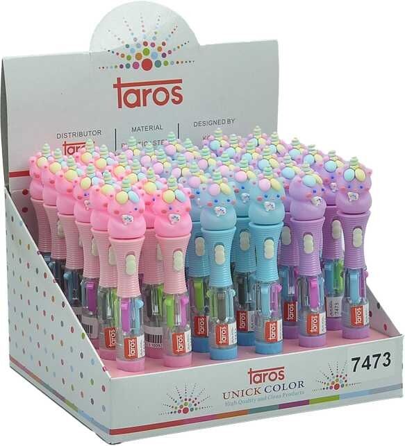 Taros Unick Color Unicorn Işıklı Kısa Çoklu Tükenmez Kalem
