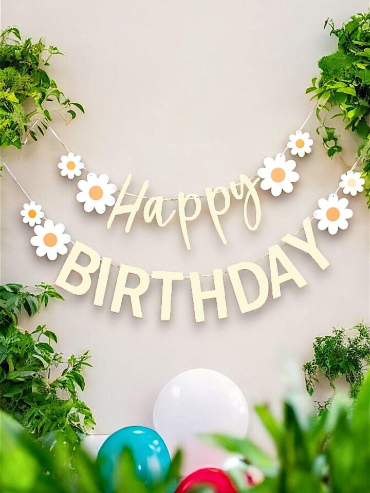 Astaş Papatya Happy Birthday Parti Banner