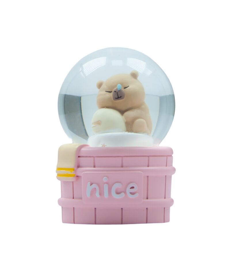 Taros Küçük Boy Nice Capybara Işıklı Kar Küresi