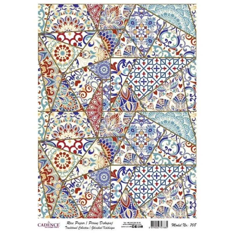 Cadence Pirinç Kağıt Geleneksel Seri Model 708 30x42