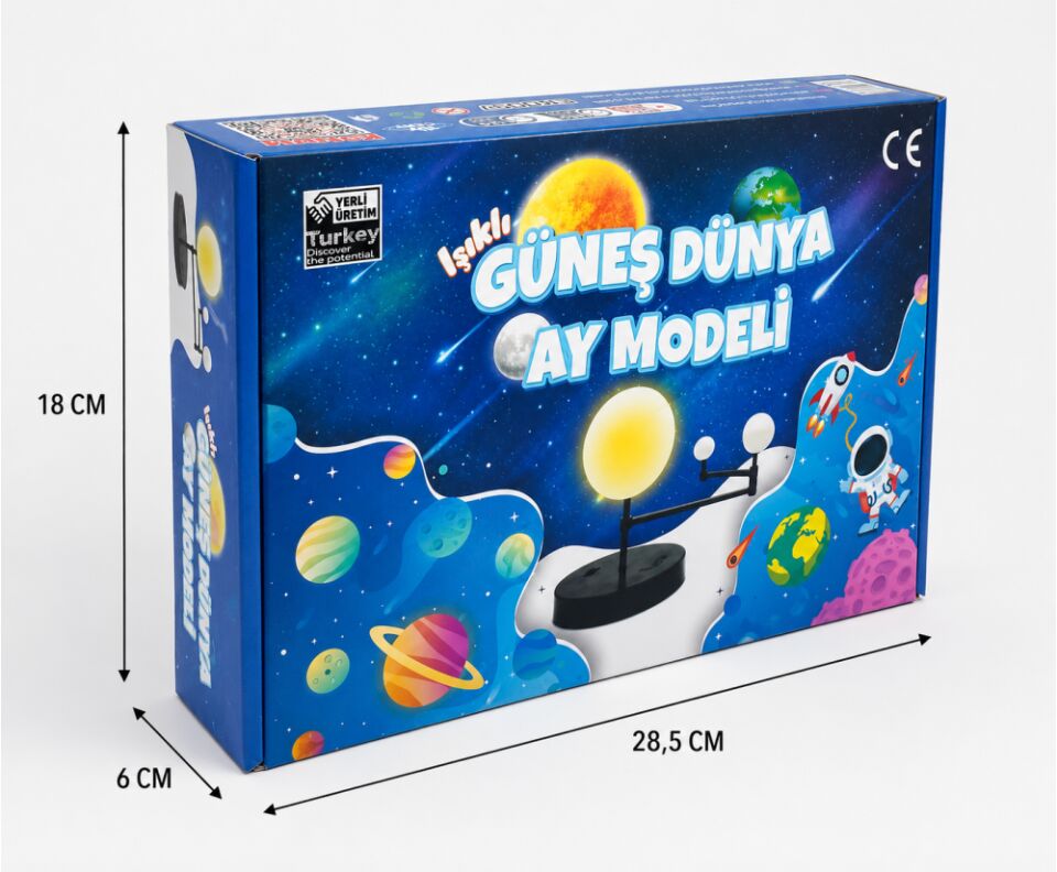 Emin İş Eğitimi Işıklı Güneş Dünya Ay Modeli