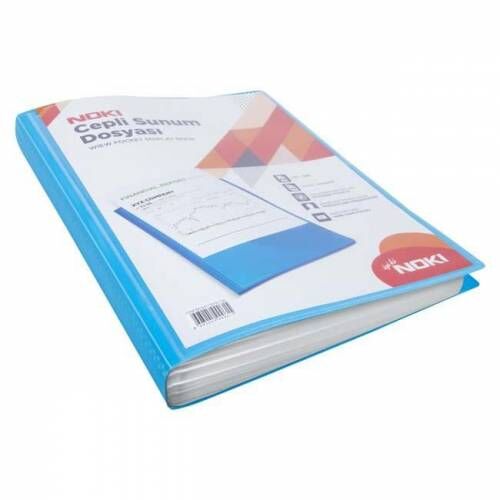 Noki Sunum Dosyası Cepli 30 Yaprak Mavi