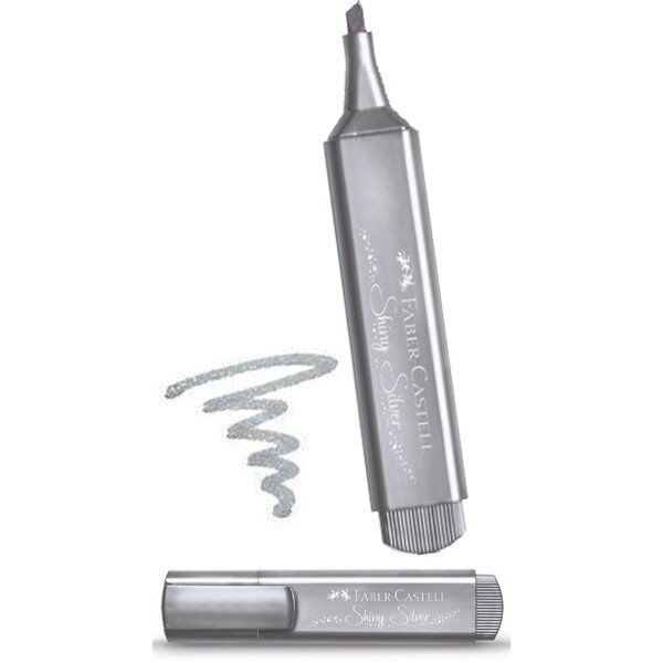 Faber-Castell Fosforlu Kalem 46 Metalik Gümüş