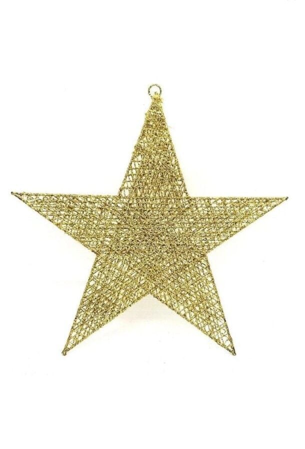 Astaş Tel Simli Yıldız 30 Cm Altın