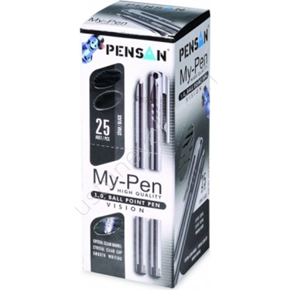 Pensan My-Pen Tükenmez Kalem Siyah 25 Li 1 Mm