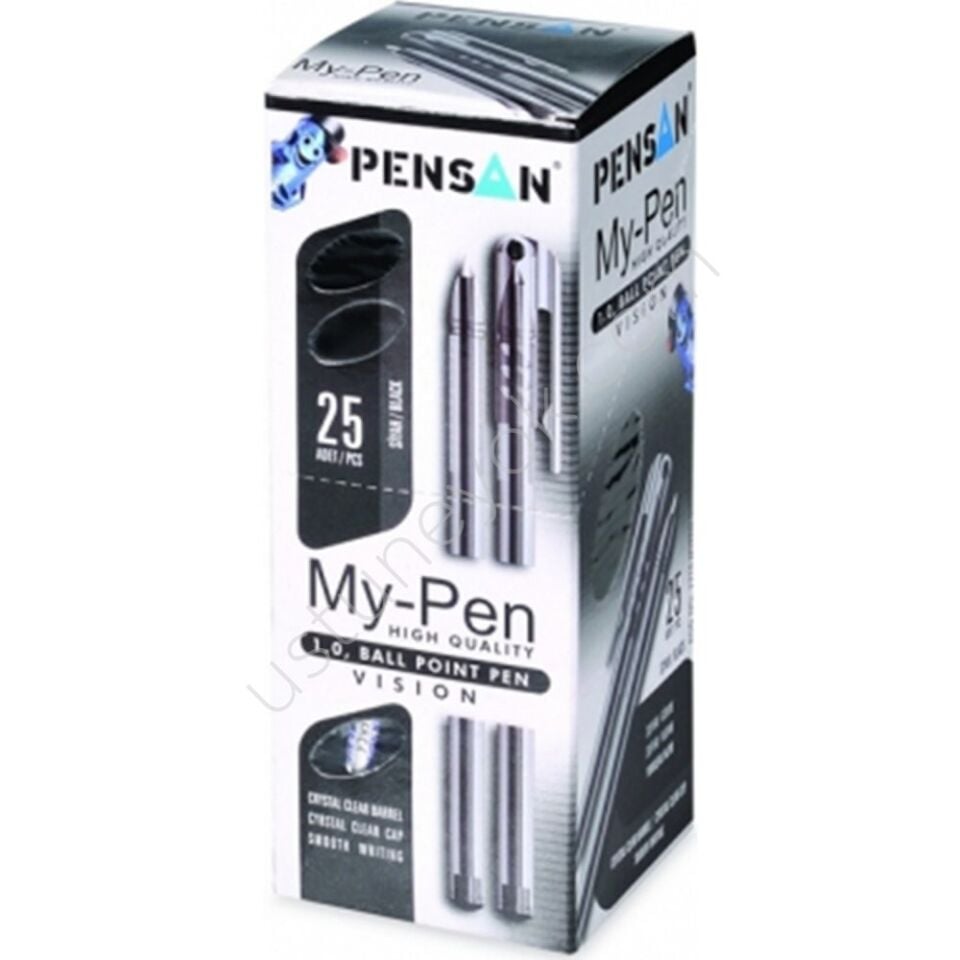 Pensan My-Pen Tükenmez Kalem Siyah 25 Li 1 Mm