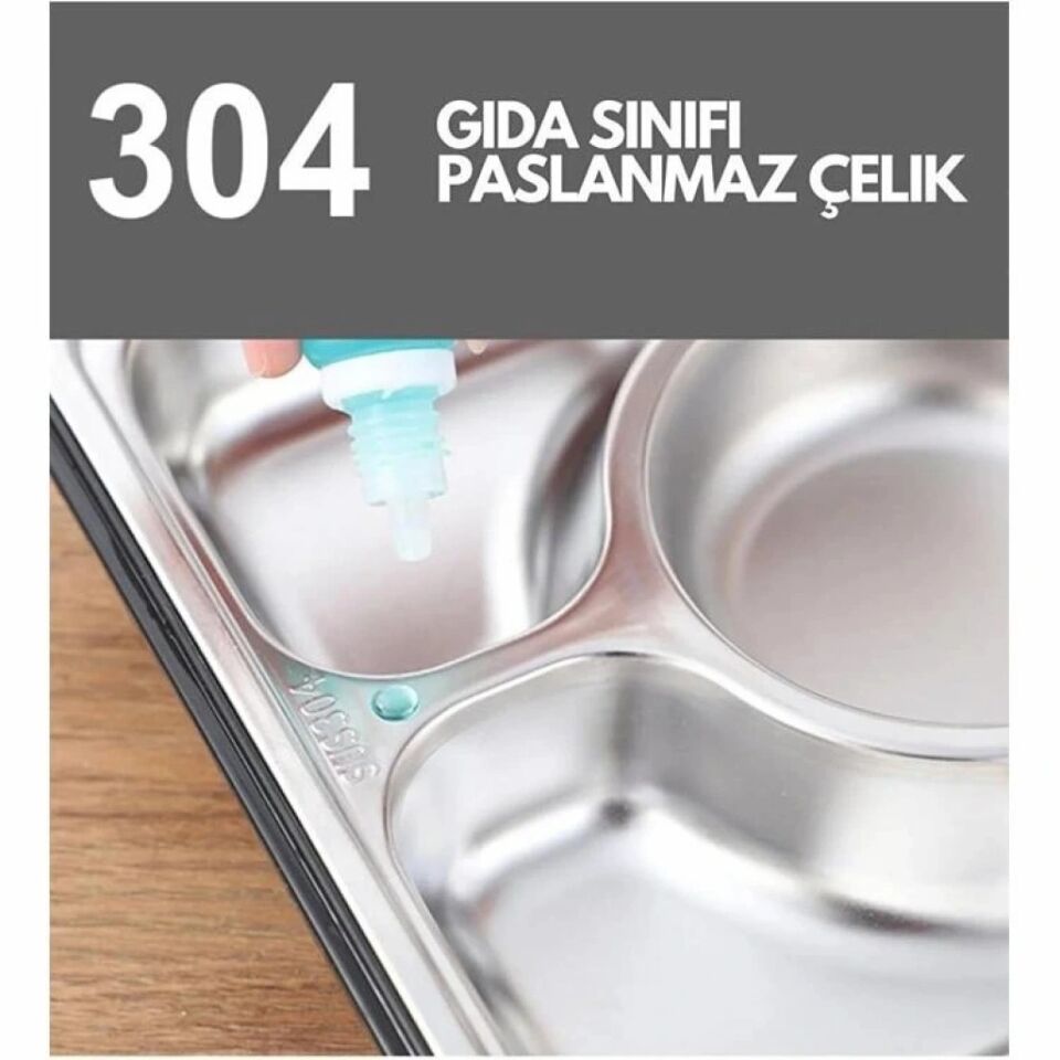 Vagonlife 1600 Ml 5 Bölmeli Paslanmaz Çelik Lunch Box