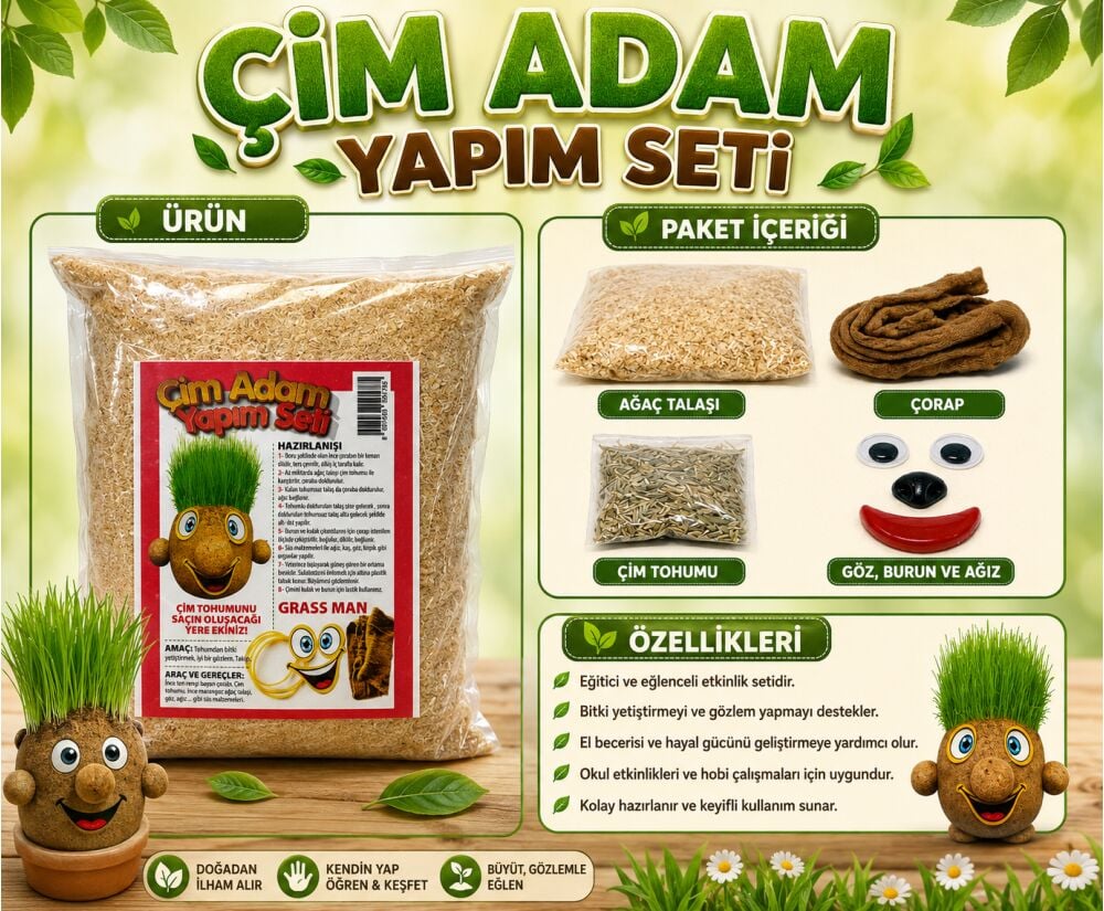 Emin İş Eğitimi Çim Adam Yapım Seti