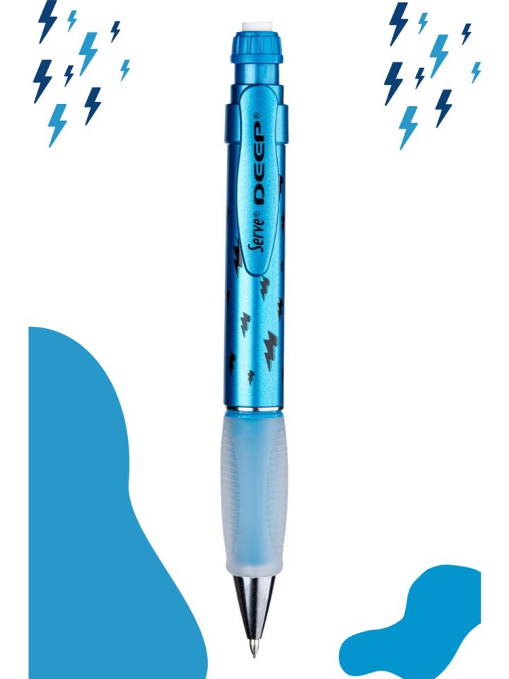 Serve Deep Mekanik Kurşun Kalem 07 Mm Desenli Metalik Mavi