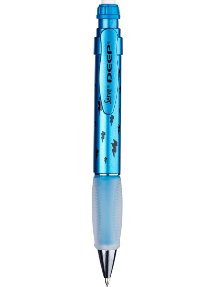 Serve Deep Mekanik Kurşun Kalem 07 Mm Desenli Metalik Mavi