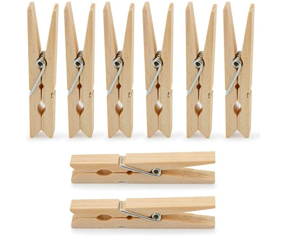 Emin İş Eğitimi Büyük Naturel Ahşap Mandal 24 Lü