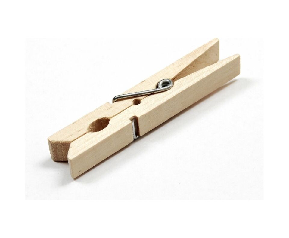 Emin İş Eğitimi Büyük Naturel Ahşap Mandal 24 Lü