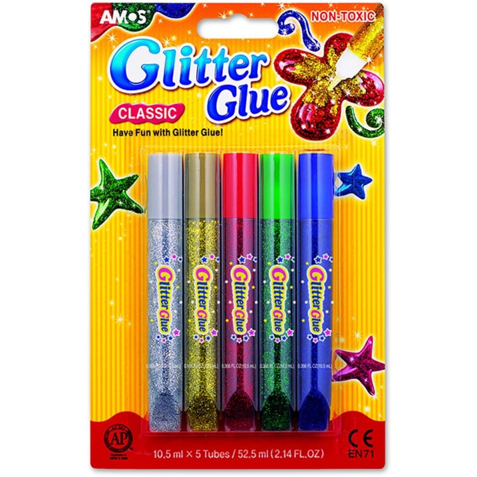 Amos Simli Yapıştırıcı Klasik 10.5 Ml 5 Li Blister