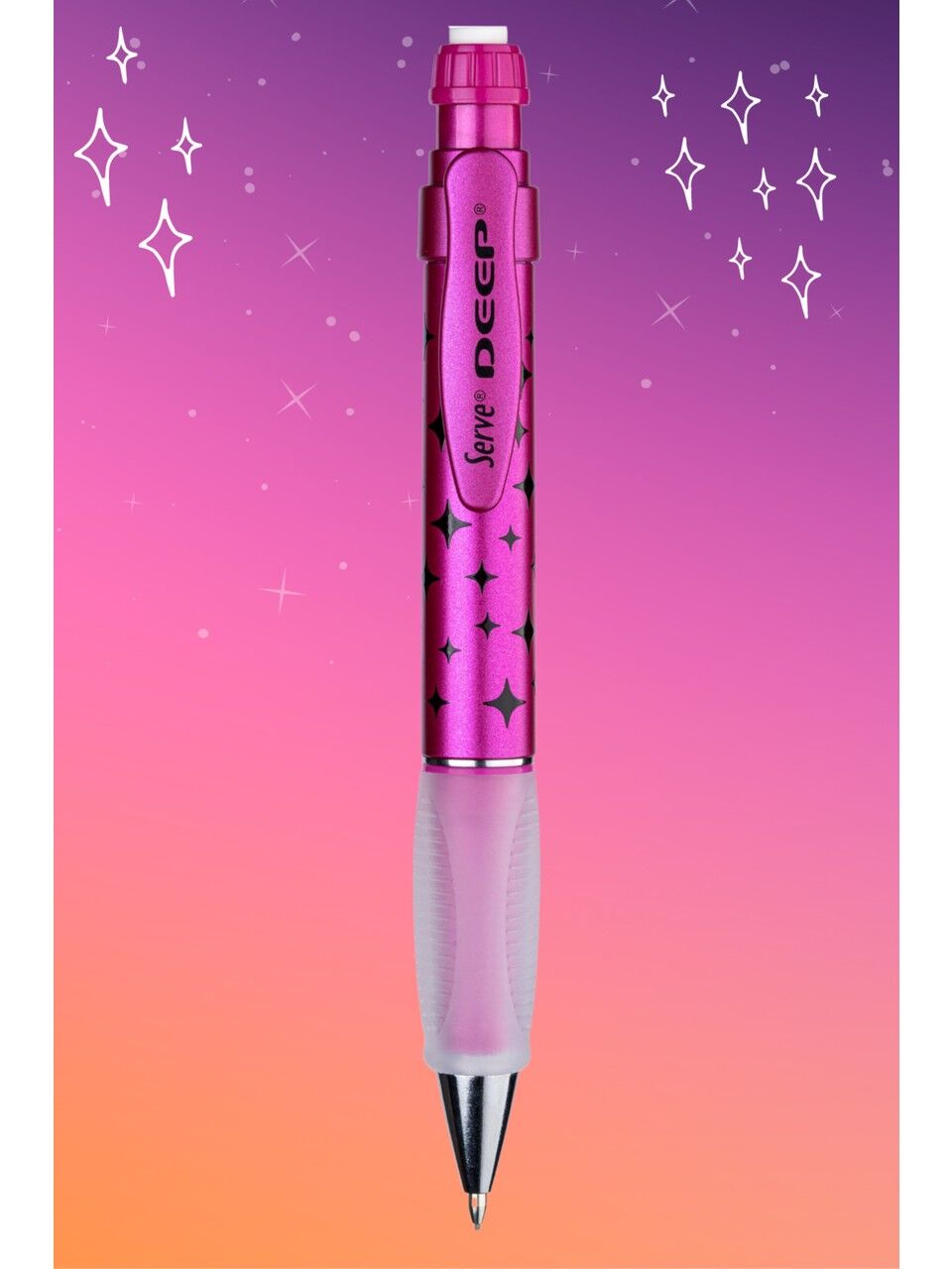 Serve Deep Mekanik Kurşun Kalem 07 Mm Desenli Metalik Pembe