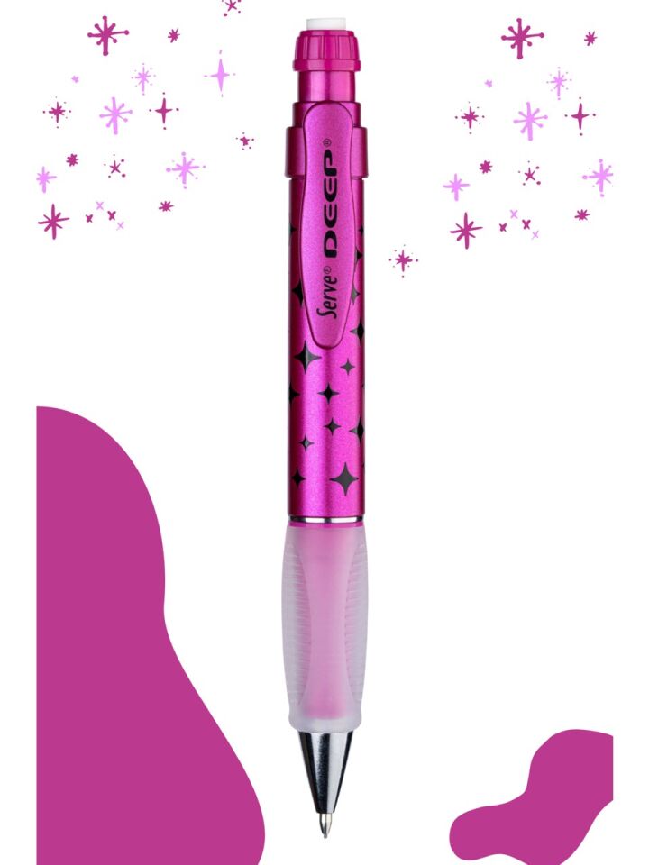 Serve Deep Mekanik Kurşun Kalem 07 Mm Desenli Metalik Pembe