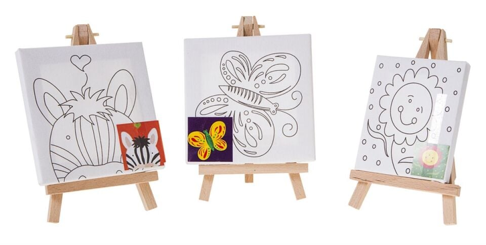 Bu-Bu Mini Şövaleli Tuval Seti