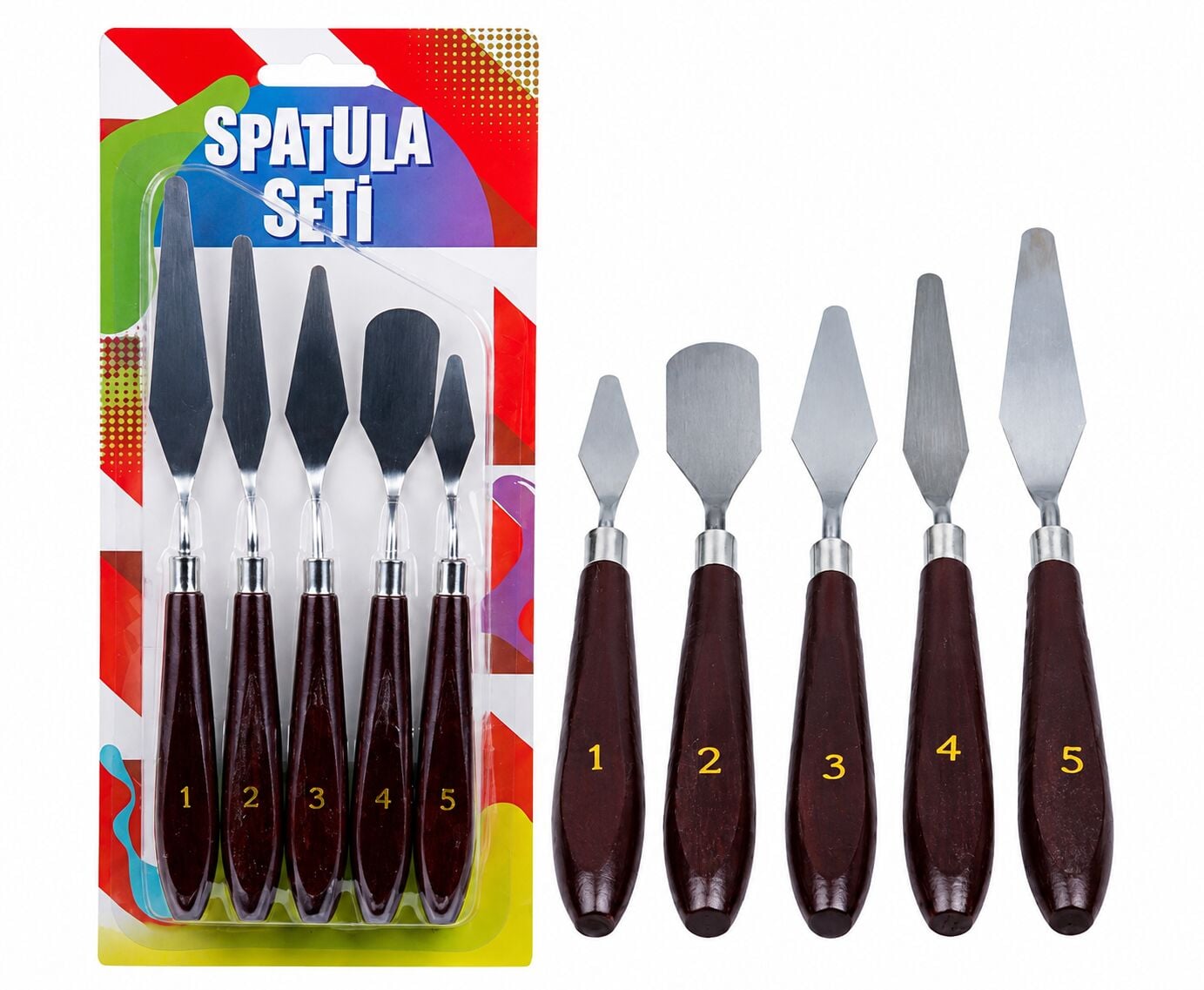 Emin İş Eğitimi Metal Spatula Seti 5 Li