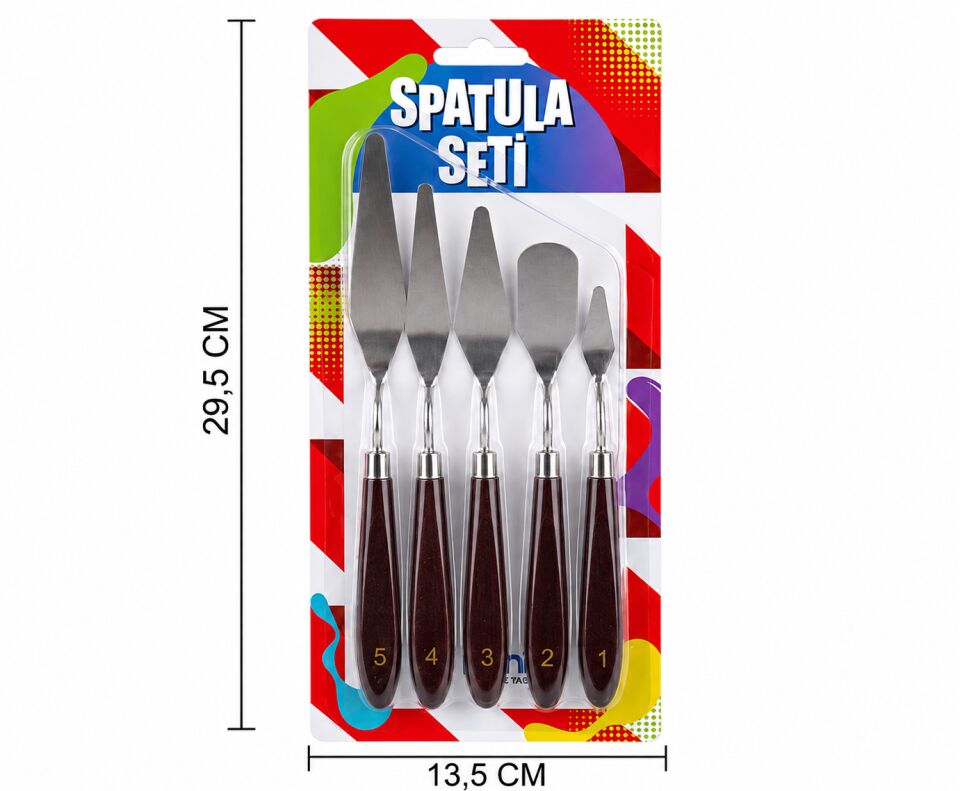 Emin İş Eğitimi Metal Spatula Seti 5 Li