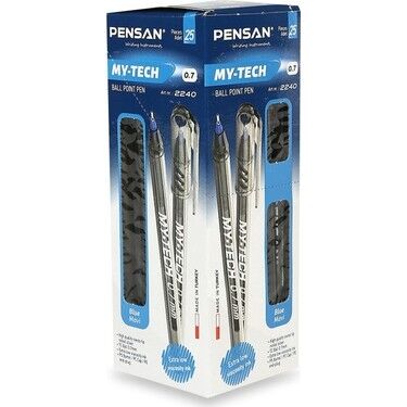 Pensan 0 7 Mm My-Tech Tükenmez Kalem Mavi 25 Li