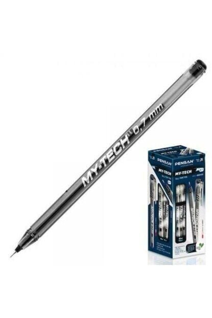 Pensan 0 7 Mm My-Tech Tükenmez Kalem Siyah 25 Li