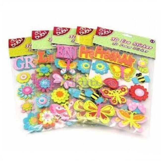 Bu-Bu 3D Eva Sticker 24 Lü Pvc